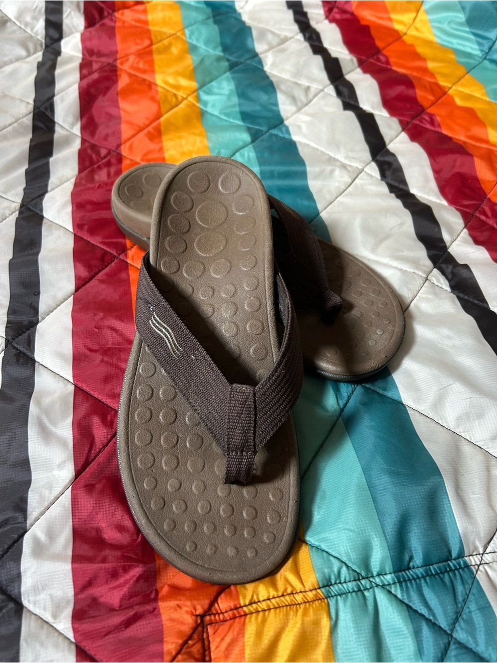 Orthaheel Brown Foam Flip Flop Sandals